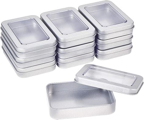 blue metal rectangle box|rectangular metal containers with lids.